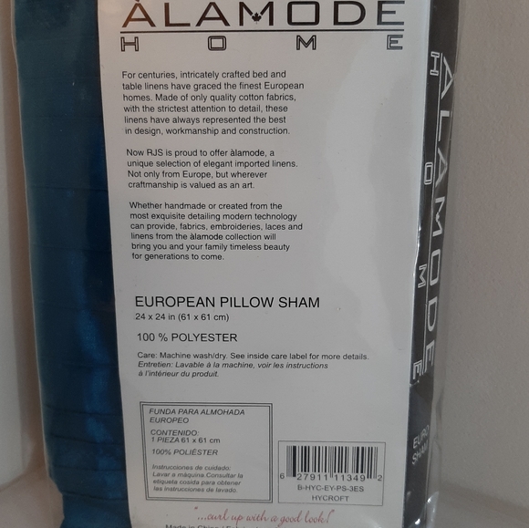 Alamode Home Euro Sham Teal - Picture 12 of 13